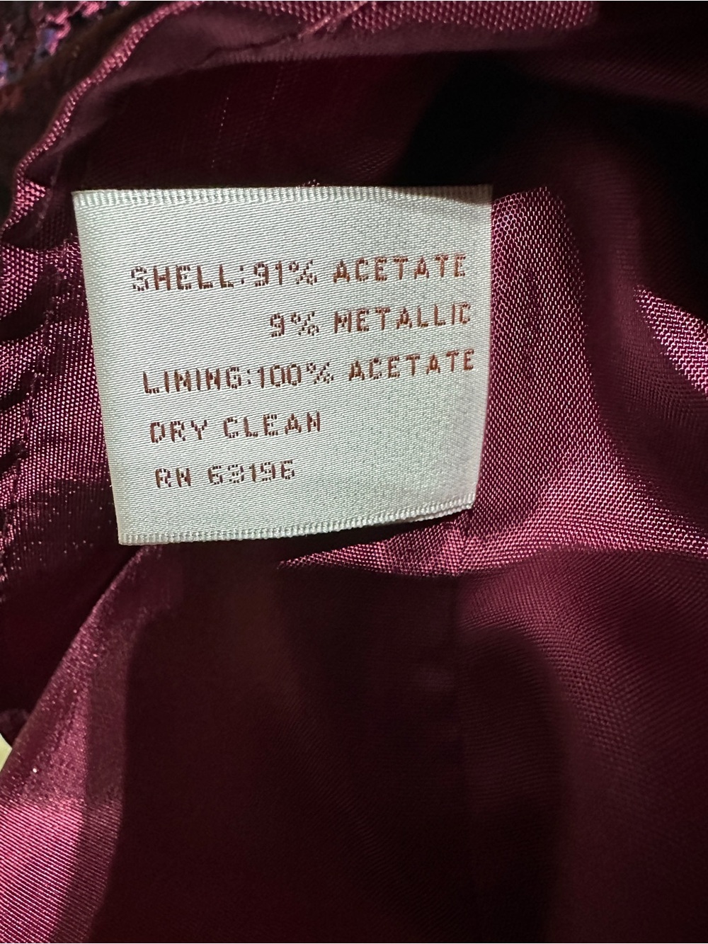 VTG-Style Suzi Chin Burgundy Brocade 1950s Retro-Glam Cocktail Dress Sz 4 - Picture 10 of 10